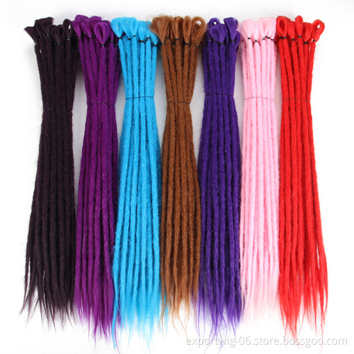 Synthetic Handmade faux Afro Dreadlocks crochet hair  Long Soft Crochet Dreads Locks Braid Styles Hair Weave Synthetic Dreadlock